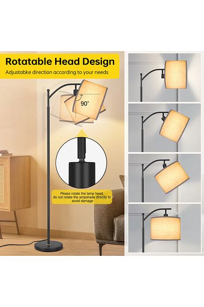 Sheinhome Floor Lamp with Remote Control,3 Color Temperatures & Stepless Dimming, 12W LED Bulb