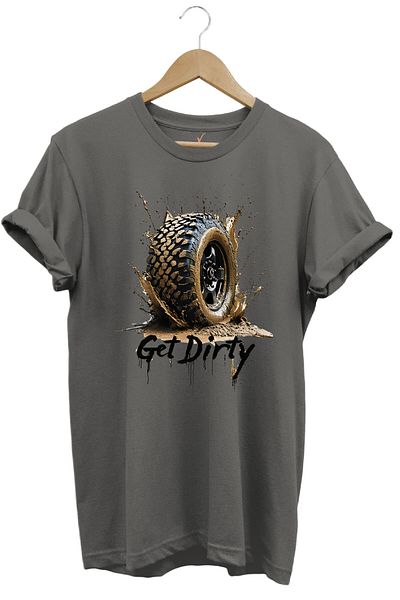 WİDİ 4X4 Off Road Mud Truck Printed Mountain Vehicle Wheel Printed 100% Cotton Regular Fit Unisex T-Shirt
