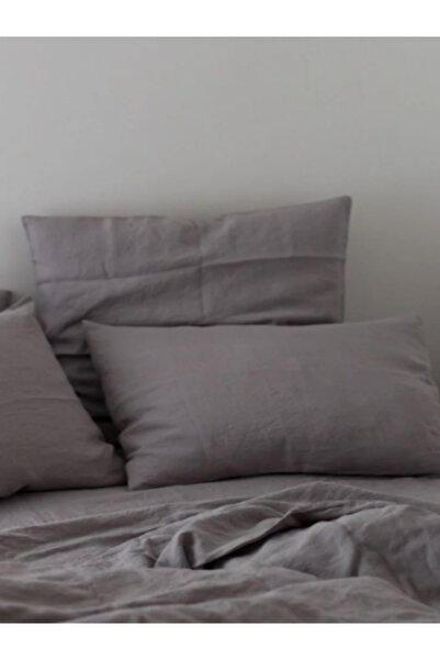 KÜTÜKhouse طقم غطاء وسادة رمادي فاتح مكون من قطعتين مقاس 50 × 70 سم