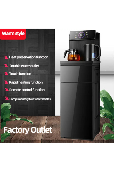 Denx Smart Hot Water Dispenser, Touch Screen, Dual Outlet, Remote, Fast Heating, Black – Hot Only