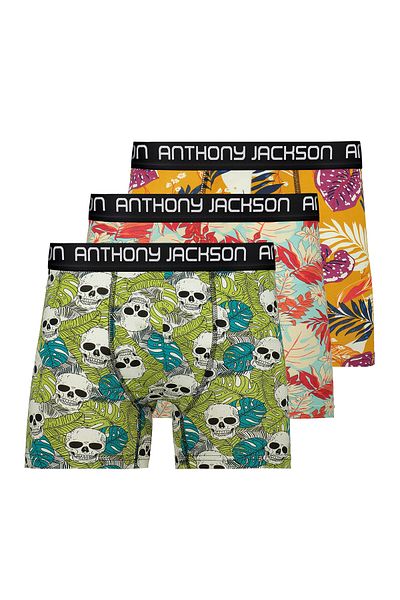 ANTHONY JACKSON Lycra 5-Piece-3-Piece Box Patterned Premium Men's Boxer Palm Horizon