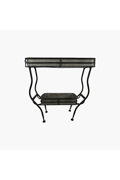 JASMIN CONCEPTS Galvanizli Sunum Sehpa 81X38X78cm