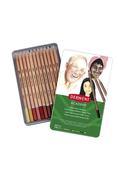 Derwent Academy watercolor pencils skin tones 12 pcs/set high quality