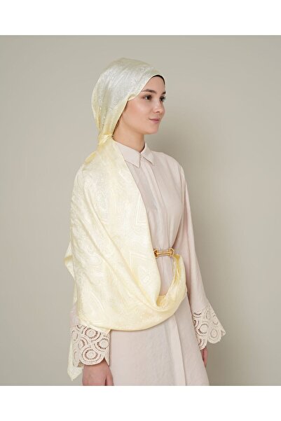 LEİLA SCARF İpek Floş Jakar Şal