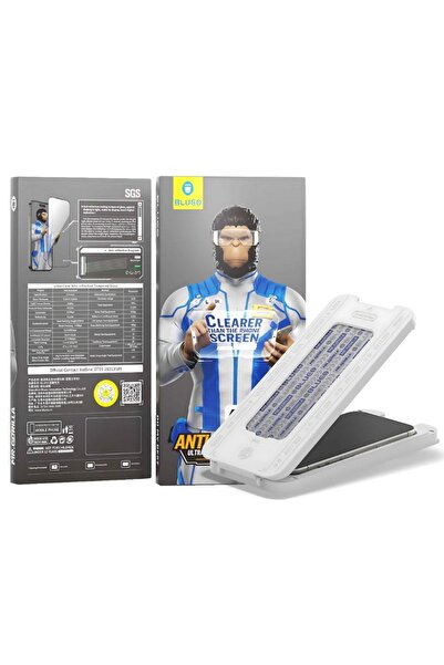 BLUEO Glass Film for iPhone 16 Pro, Maximum Clarity and Protection, Anti-Reflective HD Glass, Black