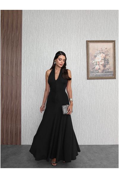 ESRAHELVACI Backless Flared Long Dress
