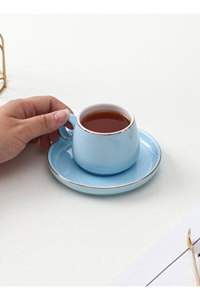 sharpdo 125ml Colored Glaze Cup Ceramic Small Handle Cup And Dish