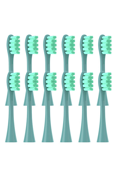choice2 12 قطعة من رؤوس الفرشاة البديلة الخضراء لأجهزة تنظيف الأسنان الكهربائ...