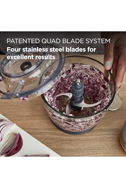 Kenwood CHP62.470SI Glass Chopper, Quad Blade, Grating Disk, Emulsifier, Ice Crush, Silver