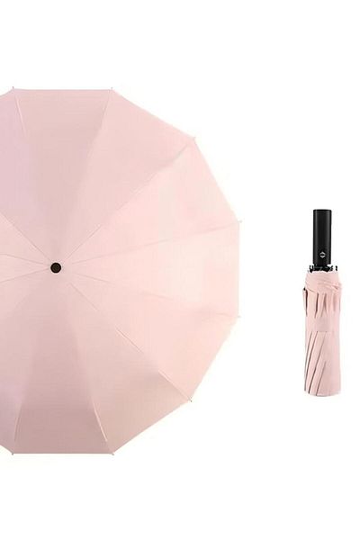 Generic Fully Automatic Uv Protection Tri-fold Umbrella Black Plastic Sun Umbrella Sunshade Umbrella