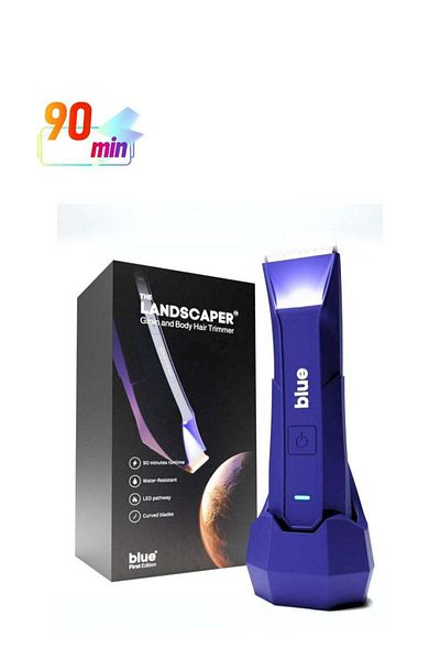 Blue Body Hair Trimmer and Sensitive Area Clipper from