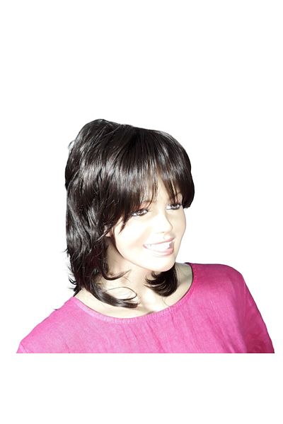 L-line fashion Women's wig, synthetic fiber, with a medium satin look
