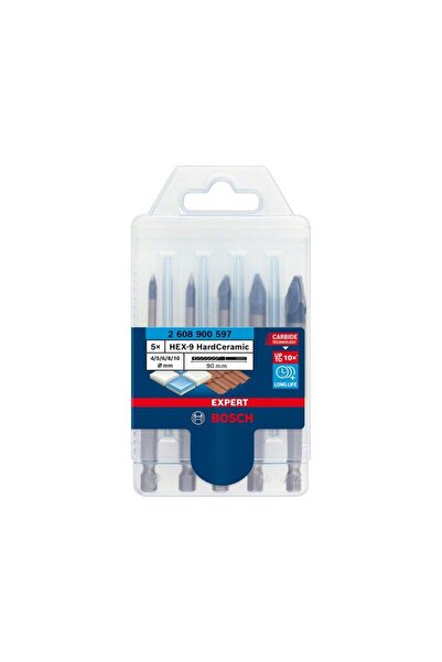 Bosch BURGHIU BOSCH HEX-9 SET CERAMICĂ DURĂ 5buc 4/5/6/8/10mm EXPERT
