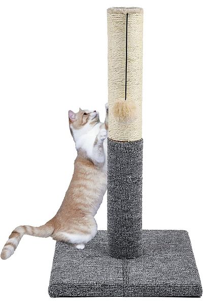Gluckluz Cat Scratching Post Scratch Tree Scratcher with Toy for Large Small Cats Kittens with Toy S