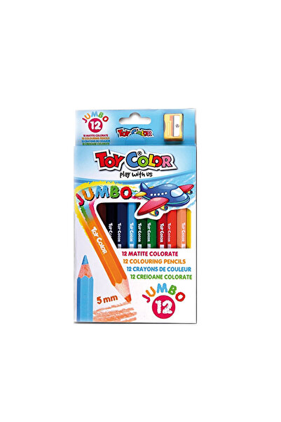 Toy Color Creioane colorate jumbo 12 culori