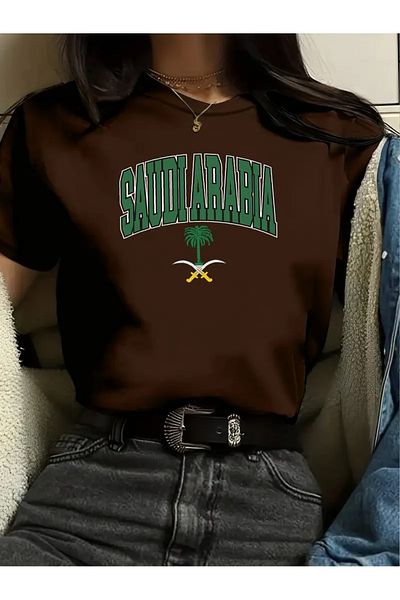 JANSO GROUP -Printed Saudi Arabia - Saudi Arabia Cotton Oversize Women's Tshirt Large Size