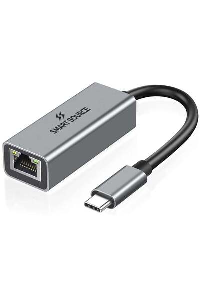 SMART SOURCE USB C to Ethernet Adapter, Gigabit Type C to RJ45 Wired Network, Supports 10/100/1000Mb