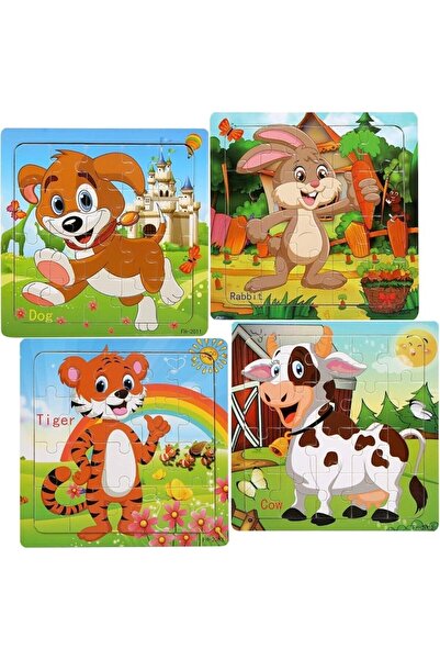 Mixbo Puzzle Mixbo, tiger, 20 pieces, cardboard, 15 x 15 cm, multicolor