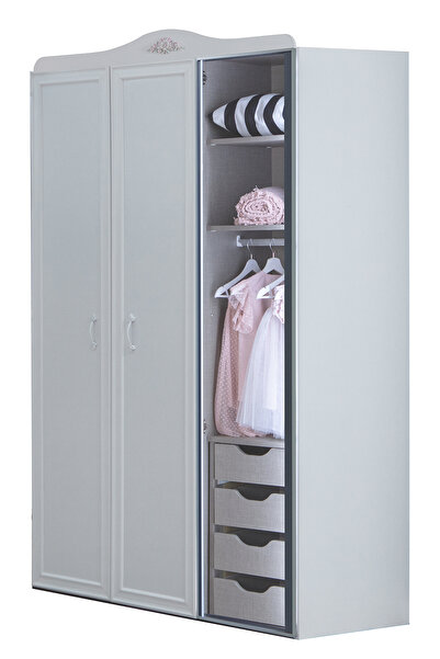 benim odam Isabella 3 Kapılı Gizli Çekmeceli Dolap Genç / Çocuk Odası 303