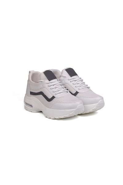 KAJILA Girl's White Mesh Comfortable Daily Sneaker Breathable Sports Shoes