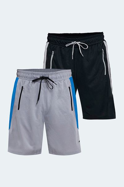 Slazenger Rakesh Set of 2 Men's Shorts Black - Gray