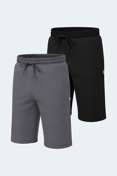 Slazenger Nuke Set of 2 Men's Shorts Black - Dark Gray