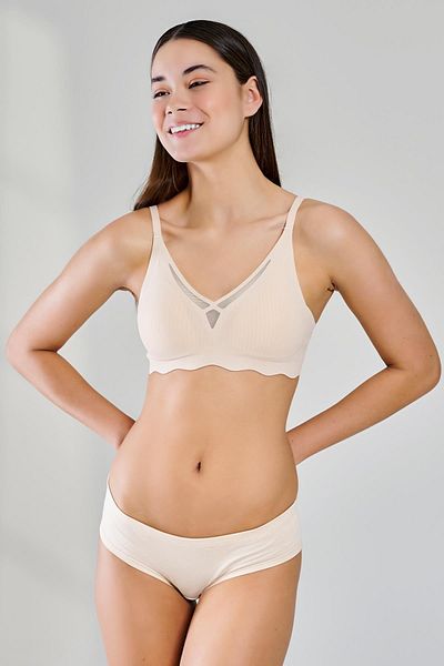 Yeni İnci New Pearl No Trace Laser Cut Light Bra Br113