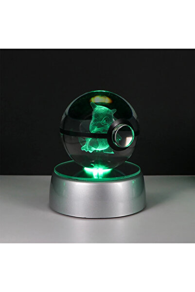 Choice1 5 سم مع قاعدة مكعب بوكيمون كرة بلورية ثلاثية الأبعاد بيكاتشو جينجار إ...