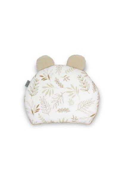 NO BRAND Flat Pillow with Ears for Babies, 35 x 28 cm, Tiny Star, Sweet Grain & Ivory