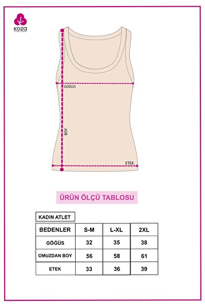 koza iç giyim Women's Cotton U-Neck Camisole Undershirt