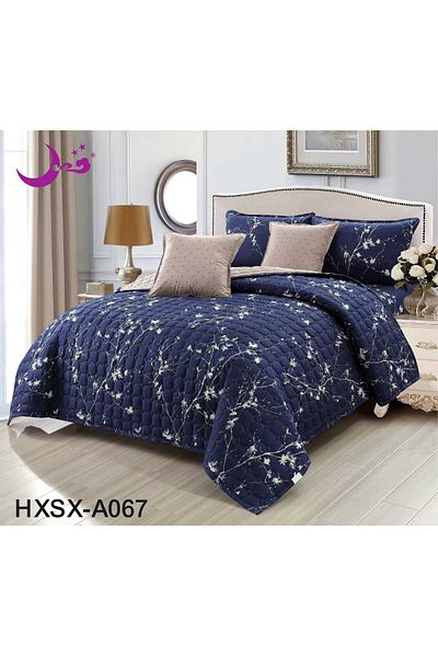 Moon Summer double bedspread, printed, 6-piece set, quilt size 230 x 250 cm