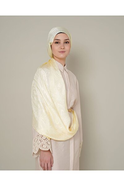 LEİLA SCARF İpek Floş Jakar Şal
