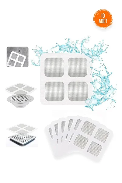 Factorial Bathroom Drain Strainer 10Pcs Anti-Clogging Silicone Drain Filter Bathtub Sink Shower Drain Cover