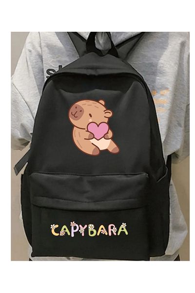Toum Capybara Printed School, Classroom, Course Backpack