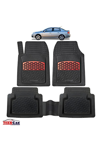 TEAMCAR Covorașe auto tip tavă compatibile cu Opel Vectra C (2002-2008) Roșu