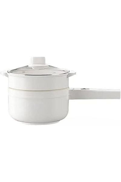 Jiffy 1.8L Electric Hot Pot with Steamer & Temperature Control - Non-Stick Electric Cooker Shabu Shabu, El