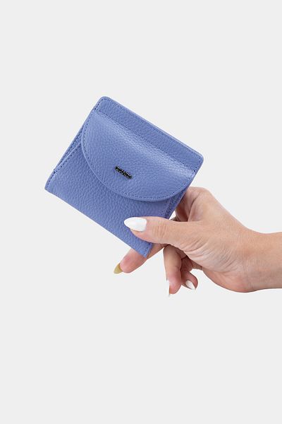 Grande 2833 Genuine Leather Elegance Mini Women's Wallet Ice Blue