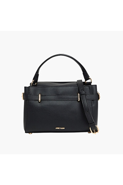 Anne Klein حقيبة كتف مزخرفة بمقبض وحزام وإغلاق بسحاب