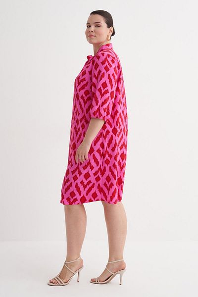 MYLİNE Patterned Scarf Collar Dress