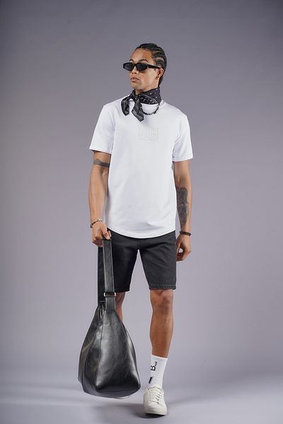 Butik Trend Biz Front Injection Printed Regular Fit T-Shirt