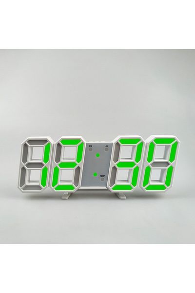 Generic 3D LED Digital Clock white 29.00x4.50x10.00cm