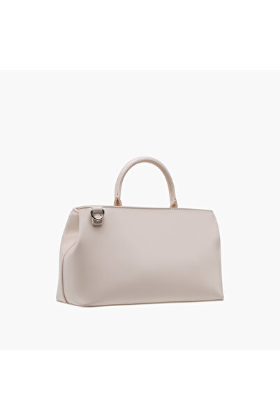 Marina Galanti Solid Shoulder Bag with Grab Handle and Twist Lock Closure