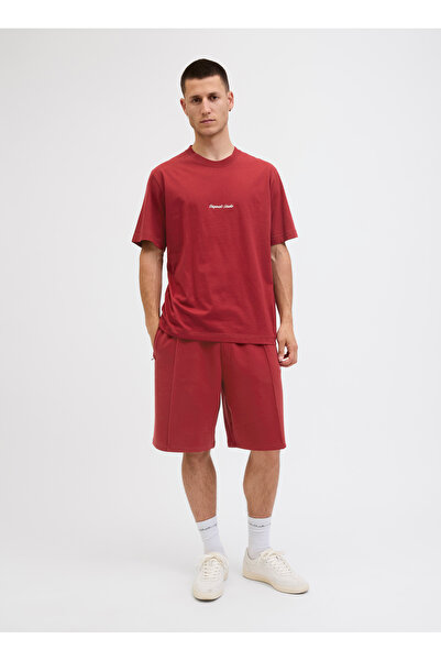Jack & Jones Bisiklet Yaka Kırmızı Erkek T-Shirt 12282892_JORNORREBRO EMB TEE...