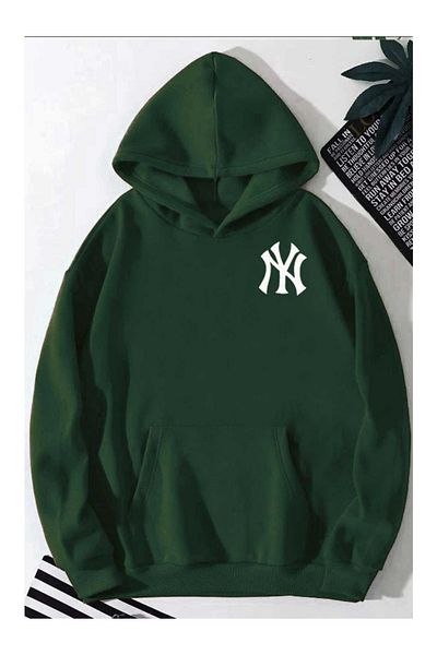 herkesemoda Front and Back Printed Hooded Sweatshirt