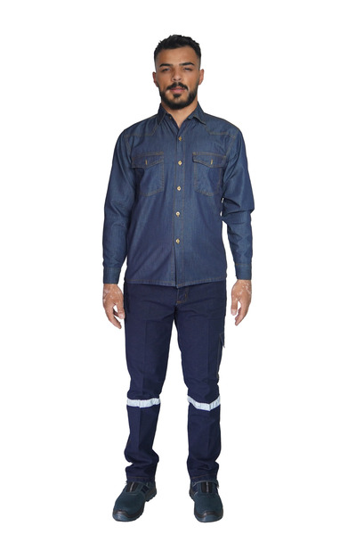 Marka İNCE VE LİKRALI KOT GÖMLEK