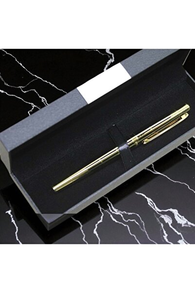 Kuzey Tacı قلم حبر جاف معدني فاخر - لون ذهبي تصميم خاص لكبار الشخصيات