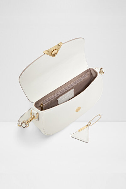 Aldo LUXESHOULDER - Geantă de mână albă pentru femei, cu mâner dublu, închidere magnetică, de mărime medie