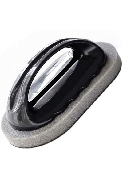 Aptel Sponge with handle, plastic, black, 14×8 cm