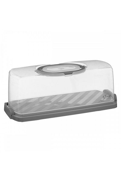 5five Simple Smart Astrid cookie storage box, plastic, gray, 36X13.3x16 cm