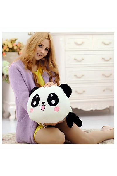 Wolawood Soft Fluffy Panda Pillow Cute Plush Sleeping Companion Cuddle Cute Sweet Little Gift 🐼